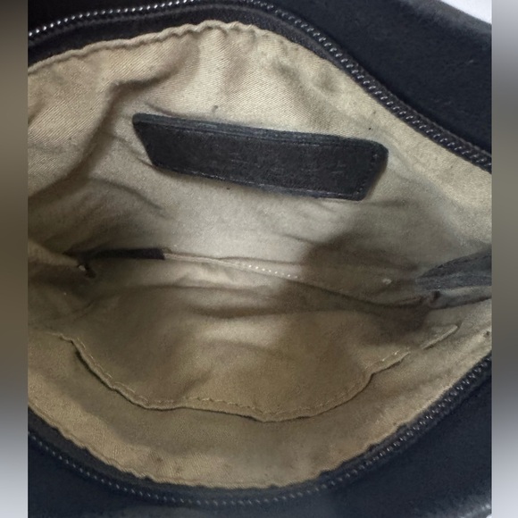 Margot Black Leather Crossbody Shoulder Bag Woven Front Pocket Zip Intrecciato - Picture 10 of 15